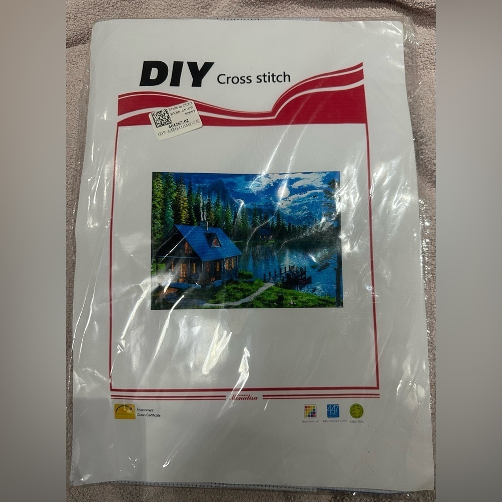 DIY Cross Stitch Kit - Quiet Town- Stamped 11 Count - Size: 36*46cm